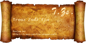 Tresz Zsófia névjegykártya