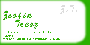 zsofia tresz business card